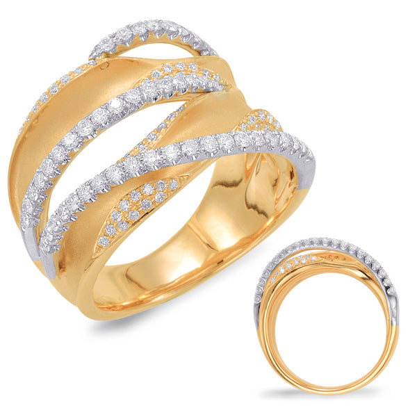 ELIE AZZI 0.69 ctw. YELLOW & WHITE GOLD FASHION RING D4365YW