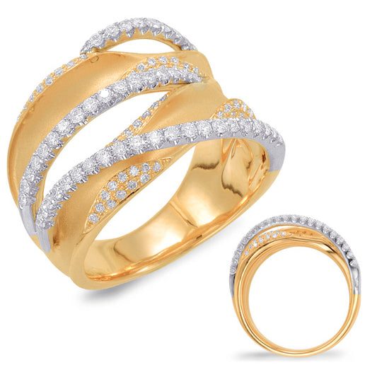 ELIE AZZI 0.69 ctw. YELLOW & WHITE GOLD FASHION RING D4365YW