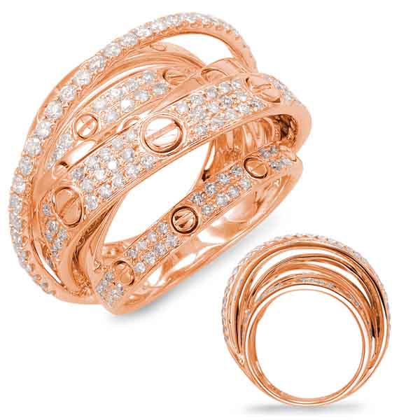 ELIE AZZI 1.29 ctw. ROSE GOLD DIAMOND FASHION RING D4373RG