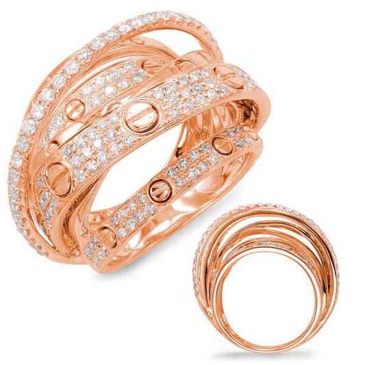 ELIE AZZI 1.29 ctw. ROSE GOLD DIAMOND FASHION RING D4373RG