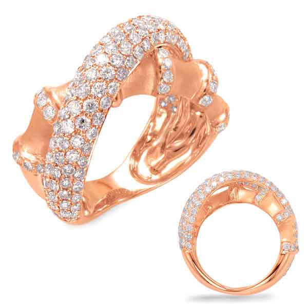 ELIE AZZI 2.14 ctw. ROSE GOLD DIAMOND FASHION RING D4377RG