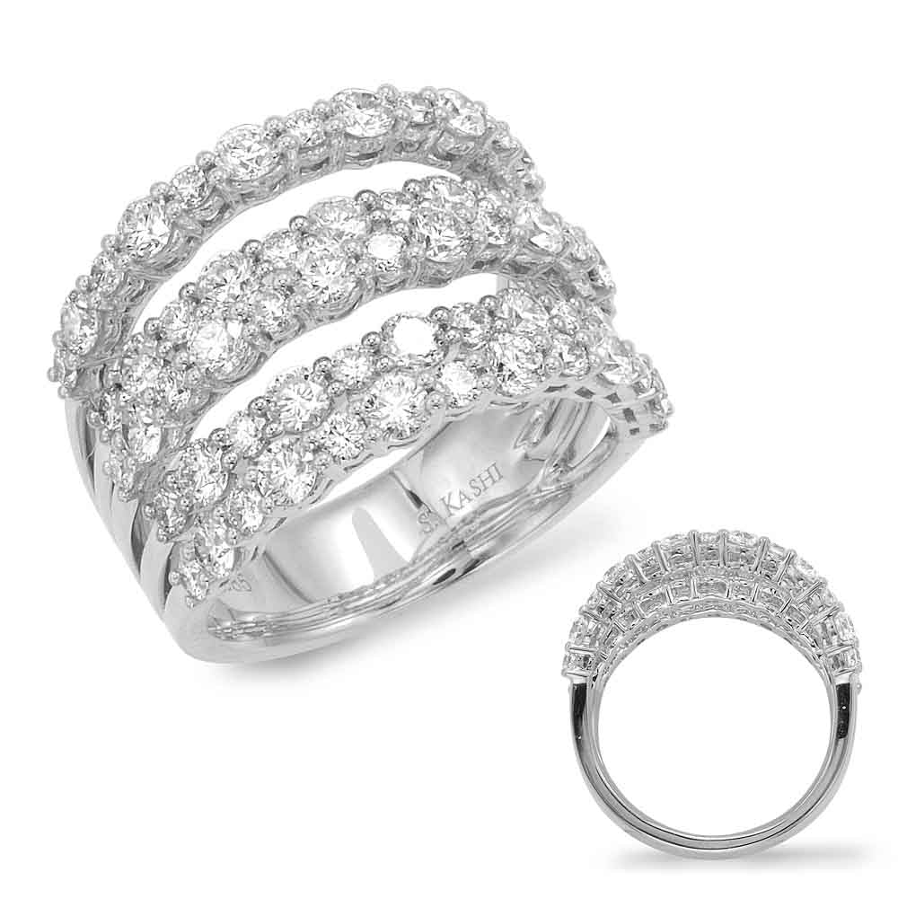 ELIE AZZI 3.01 ctw. WHITE GOLD PAVE RING D4382WG
