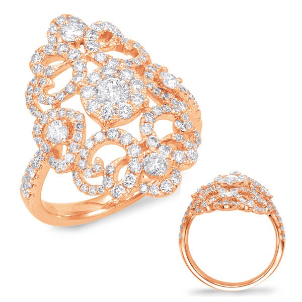 ELIE AZZI 1.37 ctw. ROSE GOLD DIAMOND FASHION RING D4388RG