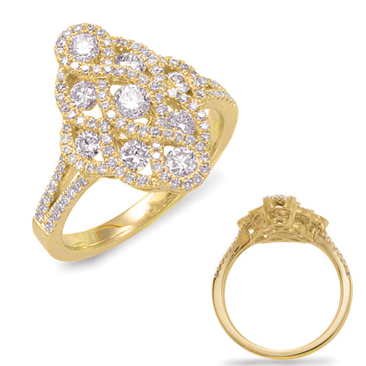 ELIE AZZI 1.11 ctw. YELLOW GOLD FASHION RING D4397YG
