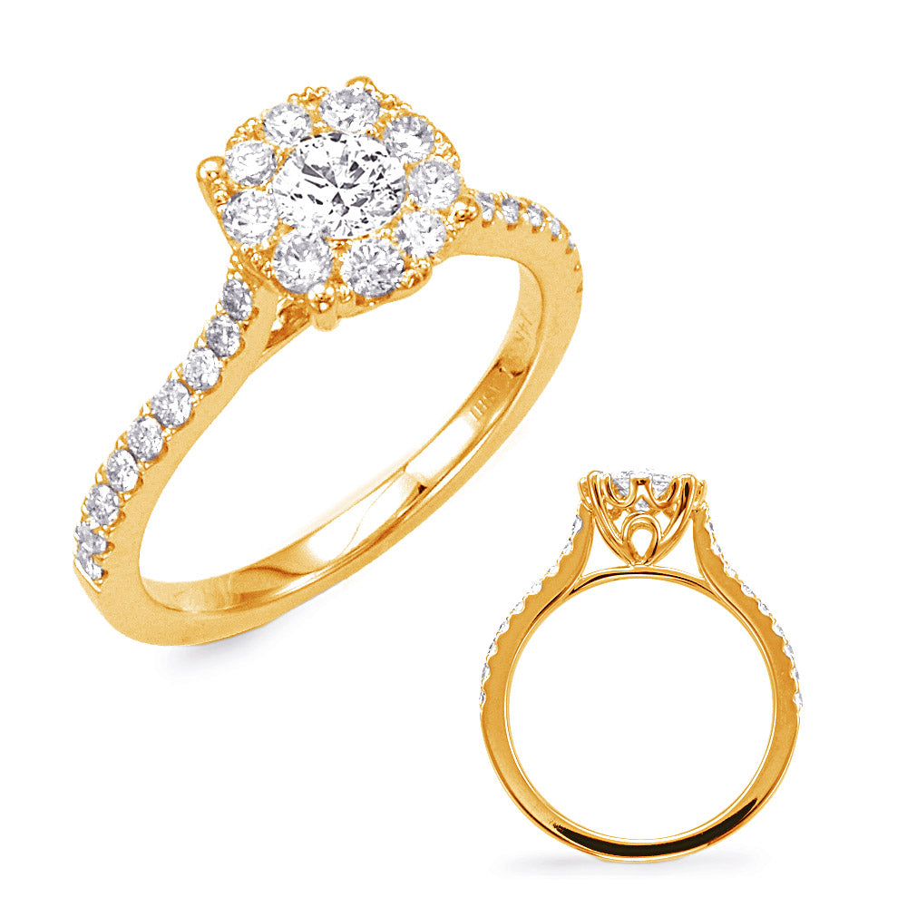 ELIE AZZI 0.65 ctw. YELLOW GOLD DIAMOND FASHION RING D4400-20YG