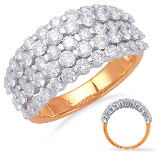ELIE AZZI 1.97 ctw. ROSE & WHITE GOLD DIAMOND FASHION RING D4401RW