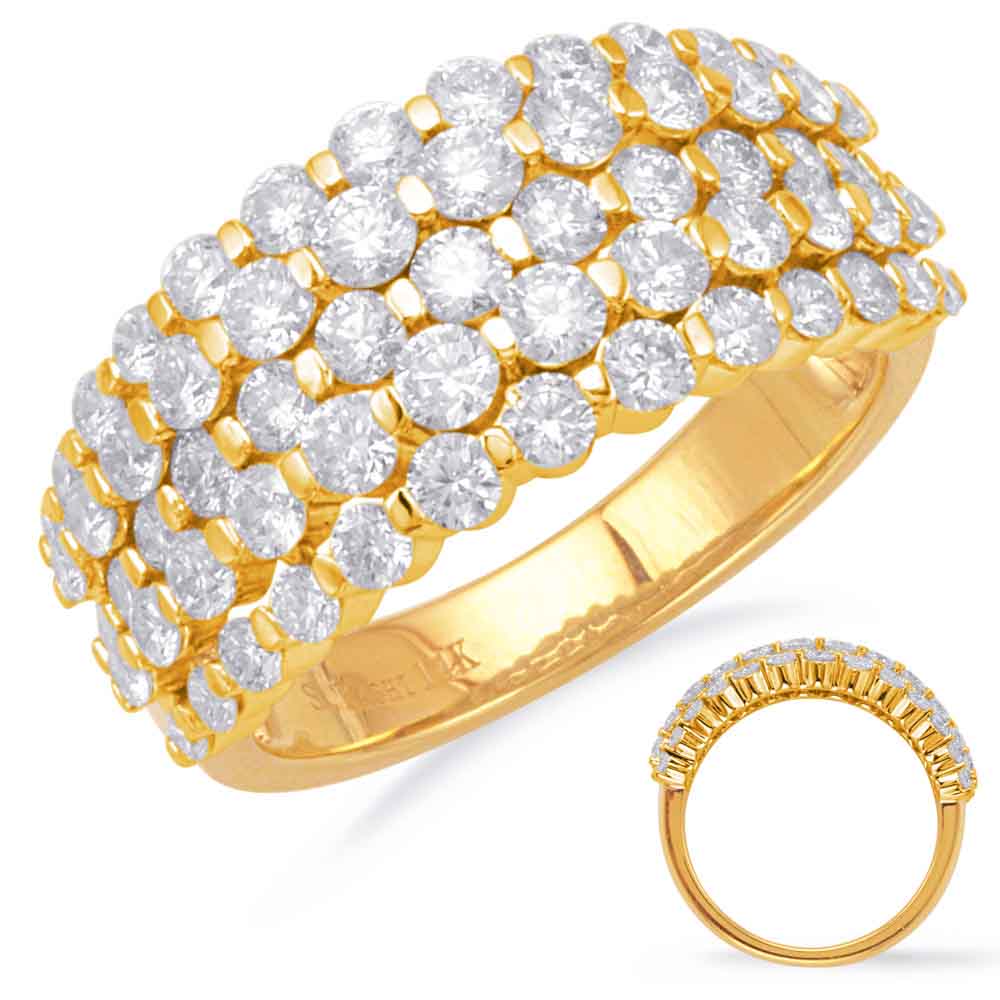 ELIE AZZI 1.97 ctw. YELLOW GOLD DIAMOND FASHION RING D4401YG
