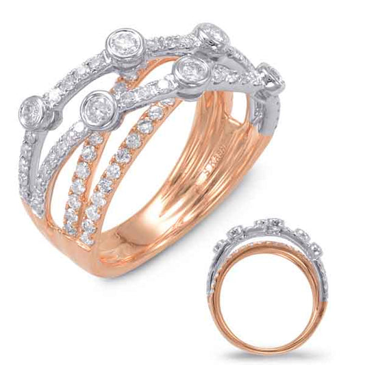 ELIE AZZI 0.99 ctw. WHITE & ROSE GOLD DIAMOND FASHION RING D4408RW