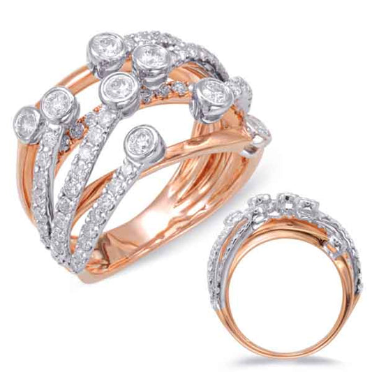 ELIE AZZI 1.49 ctw. WHITE & ROSE DIAMOND FASHION RING D4409RW