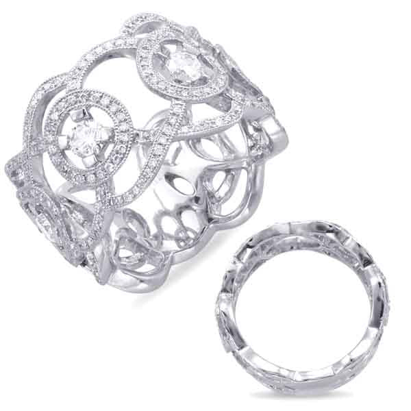 ELIE AZZI 1.00 ctw. WHITE GOLD PAVE BAND D4414WG