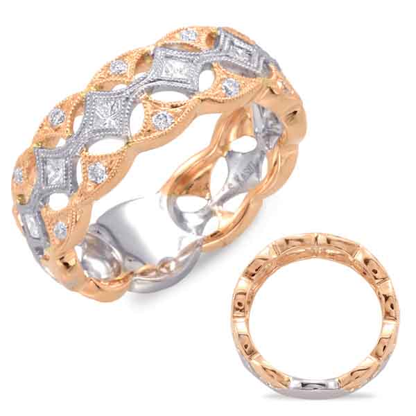 ELIE AZZI 0.42 ctw. WHITE & ROSE GOLD PAVE BAND D4415RW