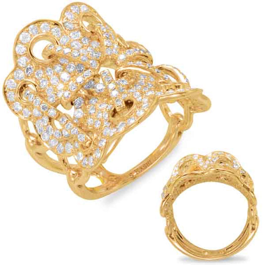 ELIE AZZI 2.53 ctw. YELLOW GOLD DIAMOND FASHION RING D4421YG