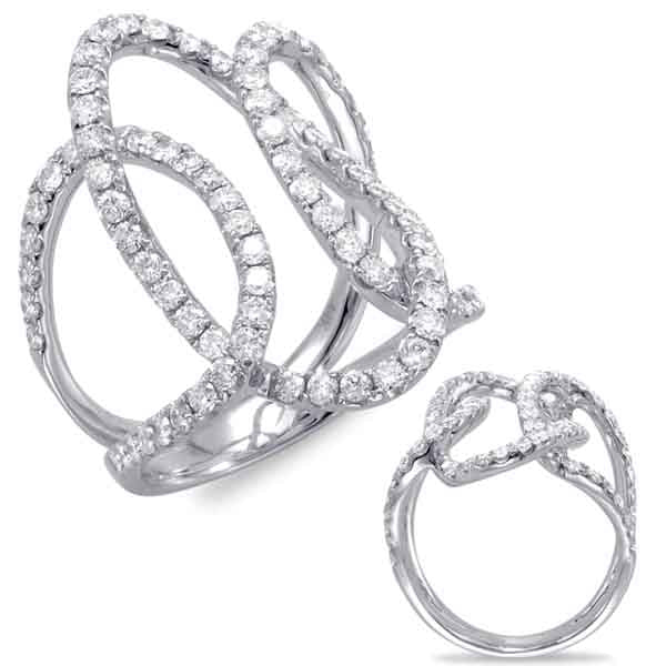 ELIE AZZI 1.44 ctw. WHITE GOLD DIAMOND FASHION RING D4424WG