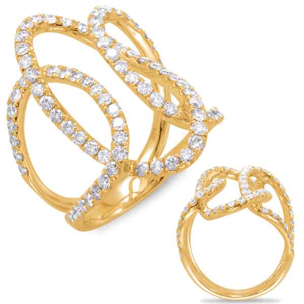 ELIE AZZI 1.44 ctw. YELLOW GOLD DIAMOND FASHION RING D4424YG