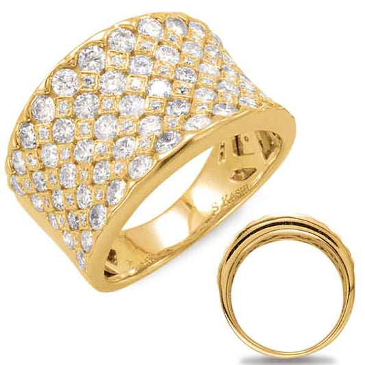 ELIE AZZI 2.02 ctw. YELLOW GOLD DIAMOND FASHION RING D4425YG