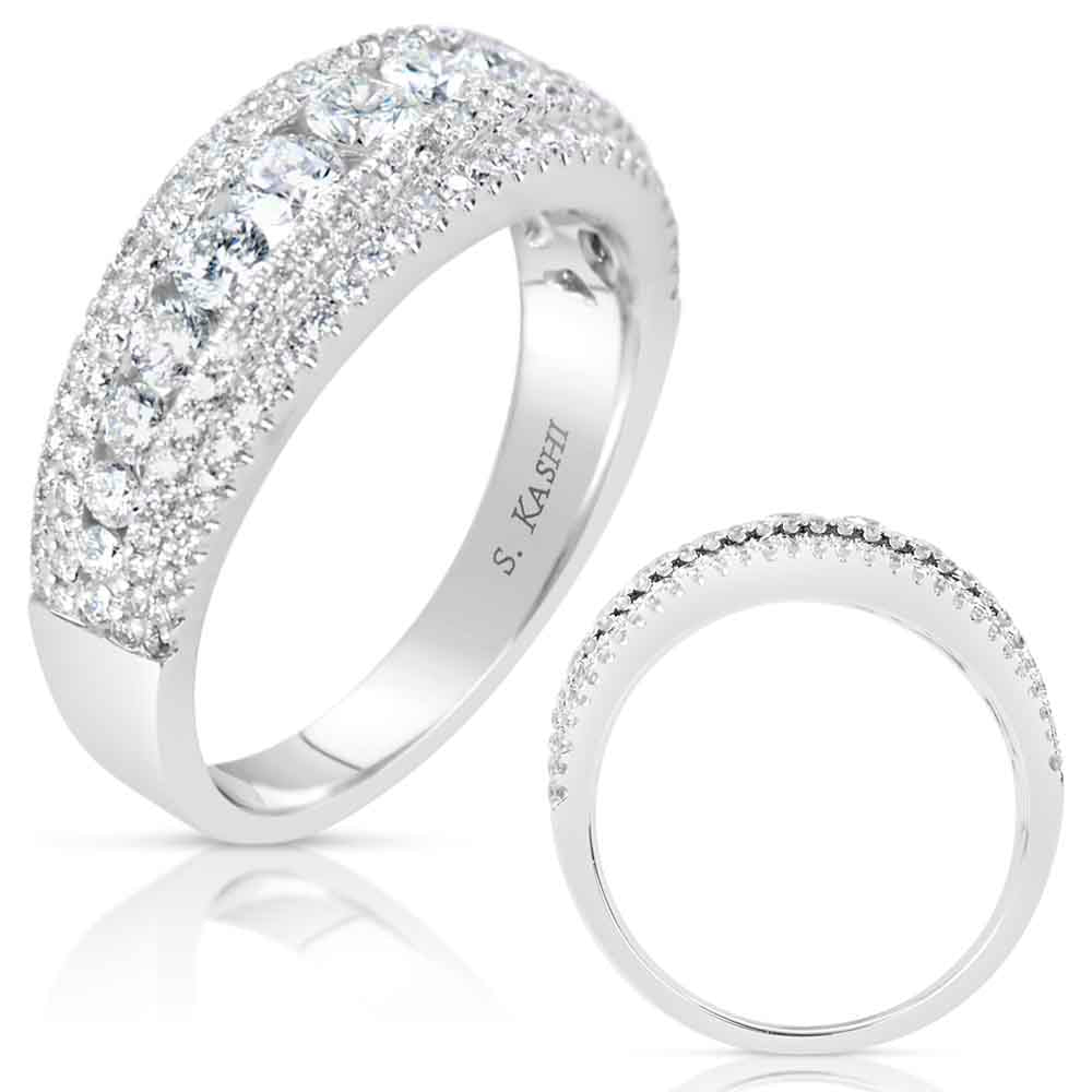 ELIE AZZI 1.06 ctw. WHITE GOLD DIAMOND FASHION RING D4434WG