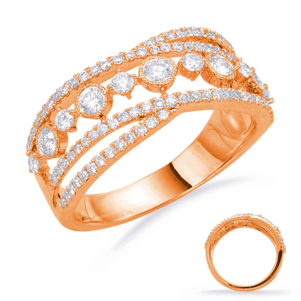 ELIE AZZI 0.69 ctw. ROSE GOLD DIAMOND FASHION RING D4435RG