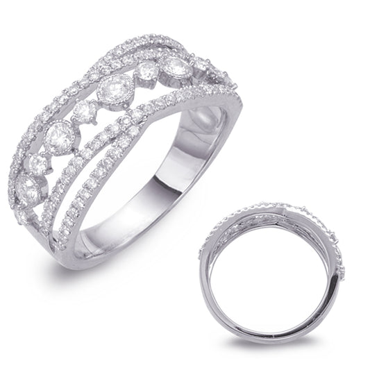 ELIE AZZI 0.69 ctw. WHITE GOLD DIAMOND FASHION RING D4435WG