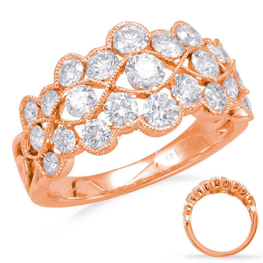 ELIE AZZI 1.56 ctw. ROSE GOLD DIAMOND FASHION RING D4438RG