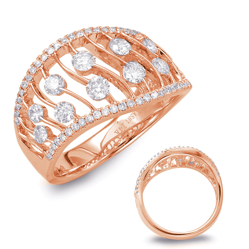ELIE AZZI 0.95 ctw. ROSE GOLD DIAMOND FASHION RING D4441RG