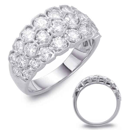 ELIE AZZI 2.14 ctw. WHITE GOLD DIAMOND FASHION RING D4442WG
