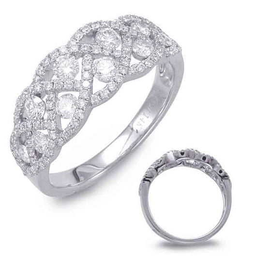 ELIE AZZI 0.88 ctw. WHITE GOLD DIAMOND FASHION RING D4443WG