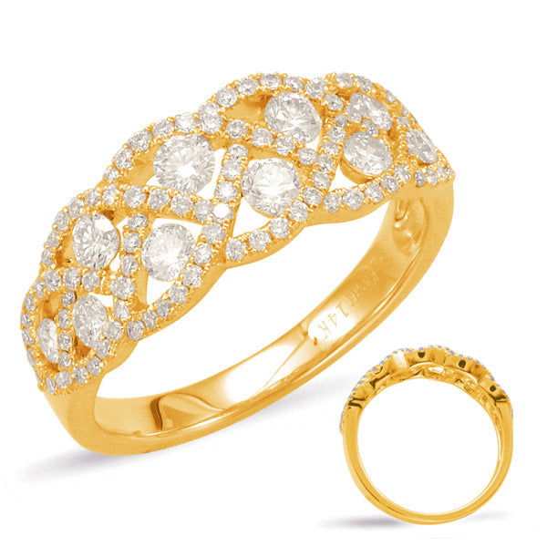 ELIE AZZI 0.88 ctw. YELLOW GOLD DIAMOND FASHION RING D4443YG