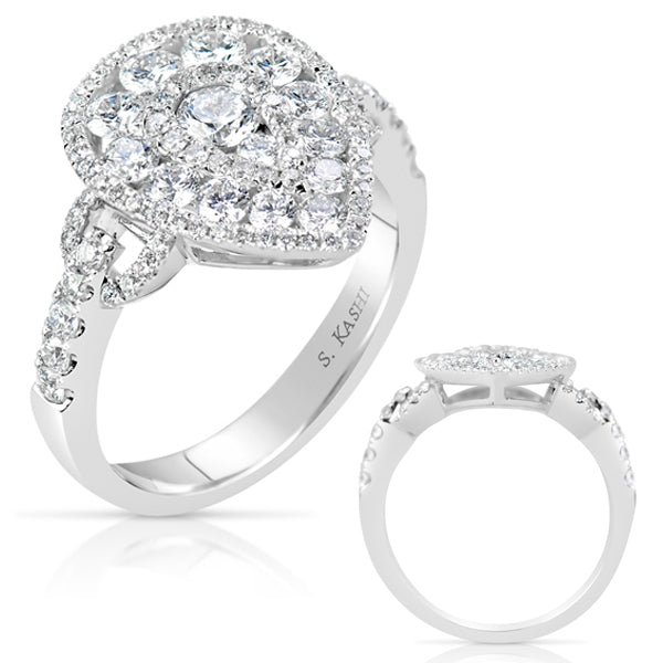 ELIE AZZI 1.35 ctw. WHITE GOLD DIAMOND FASHION RING D4447WG