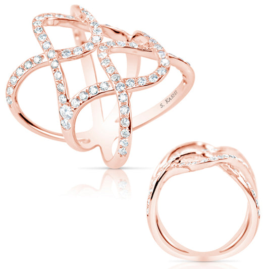 ELIE AZZI 1.28 ctw. ROSE GOLD DIAMOND FASHION RING D4452RG