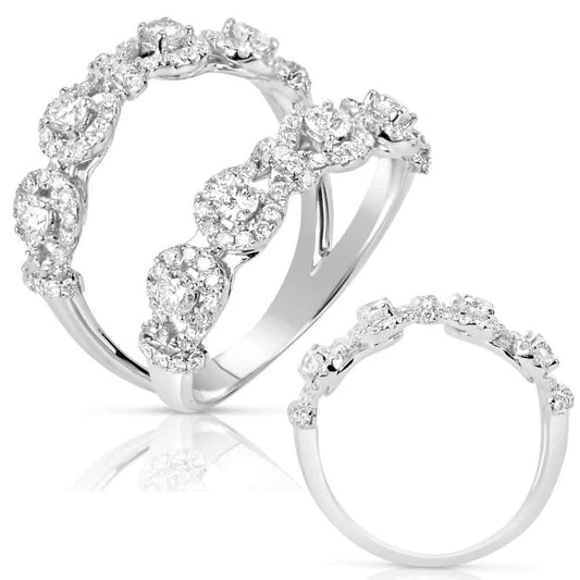 ELIE AZZI 1.08 ctw. WHITE GOLD DIAMOND FASHION RING D4460WG
