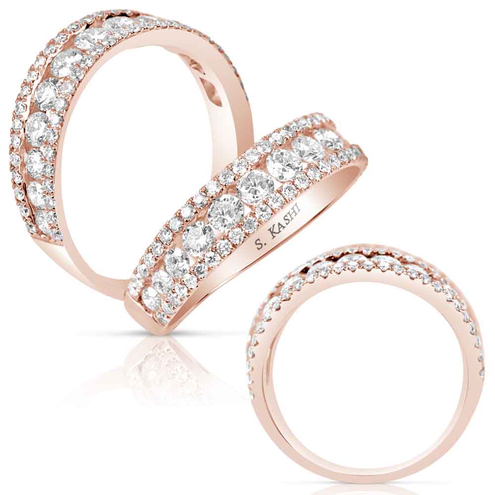 ELIE AZZI 2.27 ctw. ROSE GOLD DIAMOND FASHION RING D4461RG