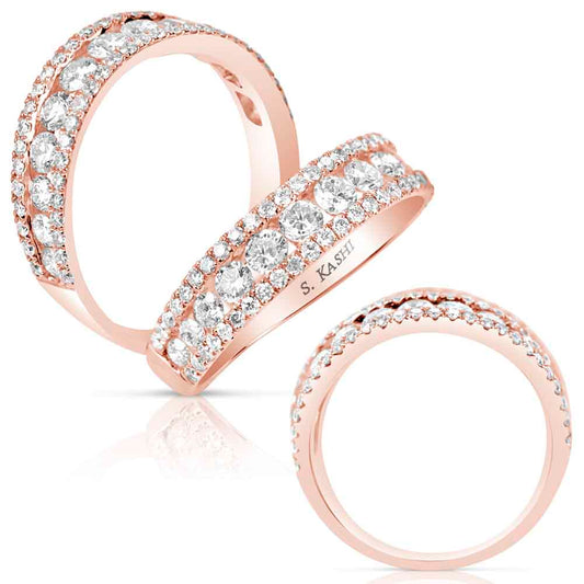 ELIE AZZI 2.27 ctw. ROSE GOLD DIAMOND FASHION RING D4461RG