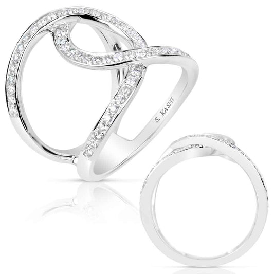 ELIE AZZI 0.66 ctw. WHITE GOLD DIAMOND FASHION RING D4463WG