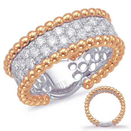ELIE AZZI 0.64 ctw. ROSE & WHITE GOLD DIAMOND FASHION RING D4466RW