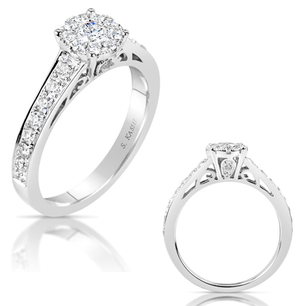 ELIE AZZI 0.66 ctw. WHITE GOLD DIAMOND FASHION RING D4471WG