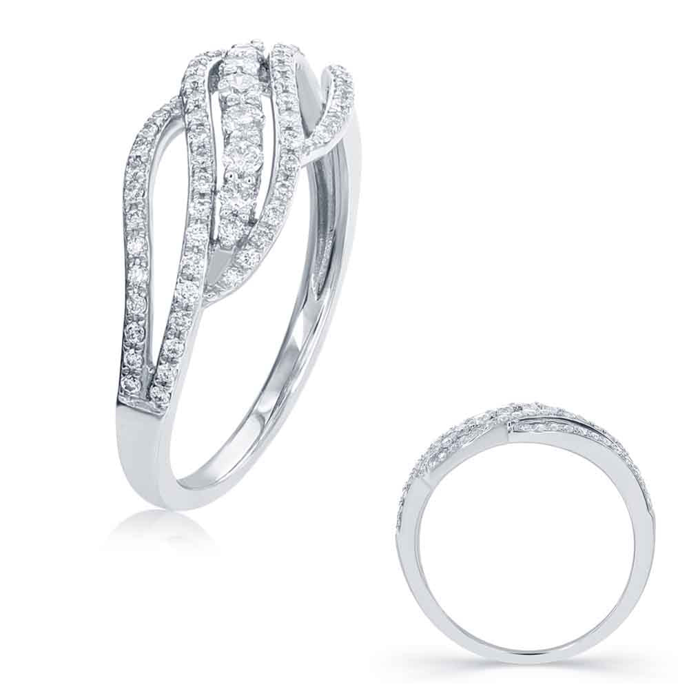 ELIE AZZI 0.41 ctw. WHITE GOLD DIAMOND FASHION RING D4482WG