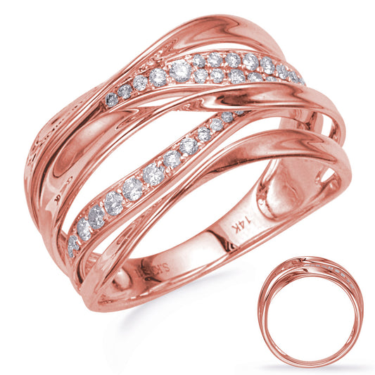 ELIE AZZI 0.34 ctw. ROSE GOLD DIAMOND FASHION RING D4483RG