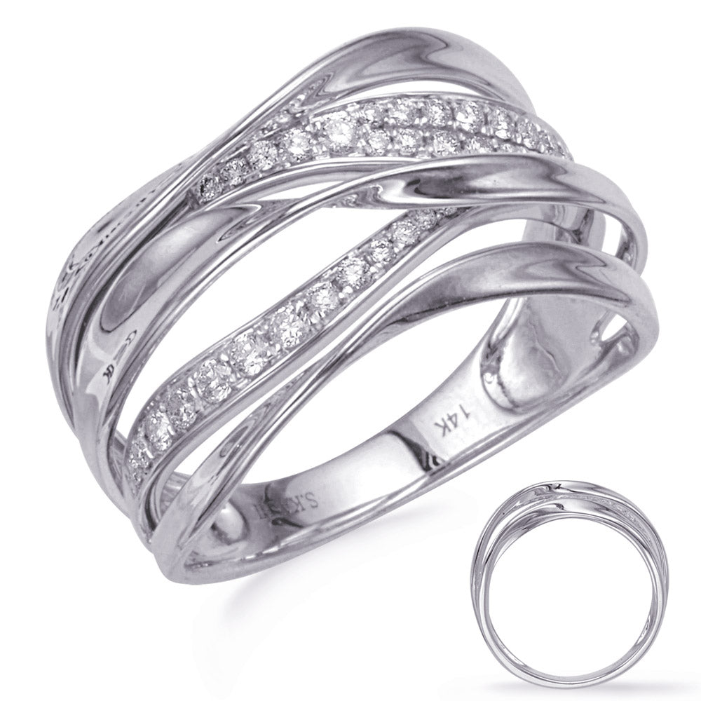 ELIE AZZI 0.34 ctw. WHITE GOLD DIAMOND FASHION RING D4483WG