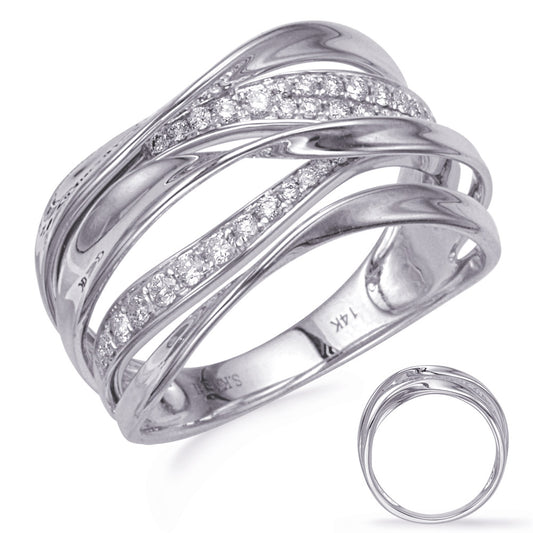 ELIE AZZI 0.34 ctw. WHITE GOLD DIAMOND FASHION RING D4483WG