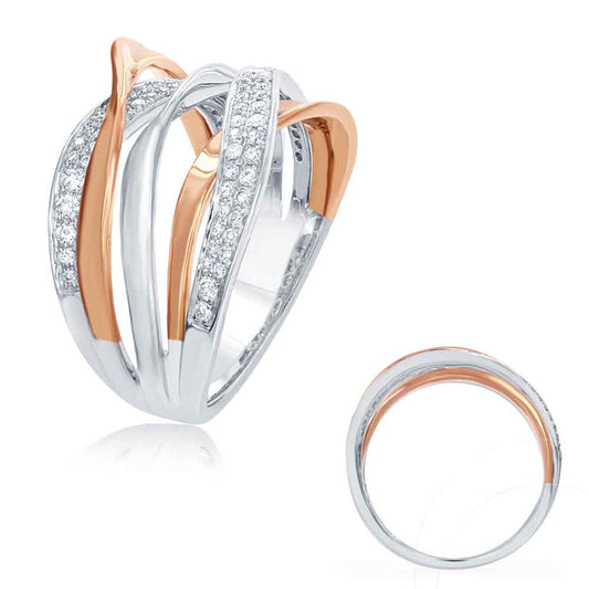 ELIE AZZI 0.37 ctw. ROSE & WHITE DIAMOND FASHION RING D4484RW