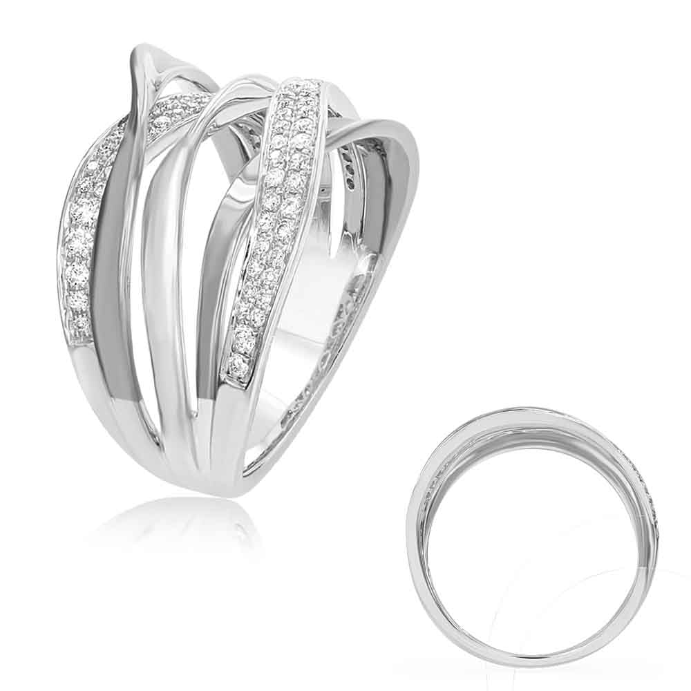ELIE AZZI 0.37 ctw. WHITE DIAMOND FASHION RING D4484WG