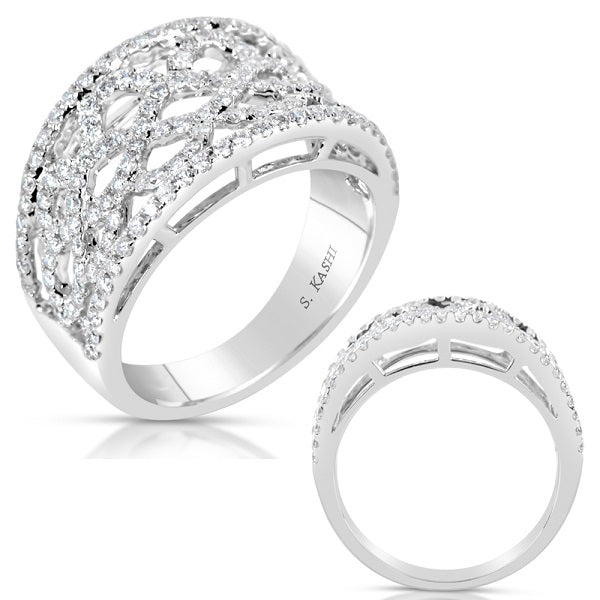 ELIE AZZI 0.77 ctw. WHITE GOLD DIAMOND FASHION RING D4495WG