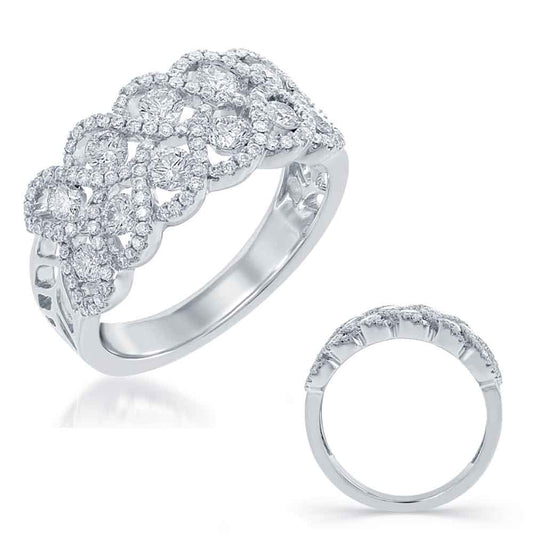 ELIE AZZI 1.13 ctw. WHITE GOLD DIAMOND FASHION RING D4496WG