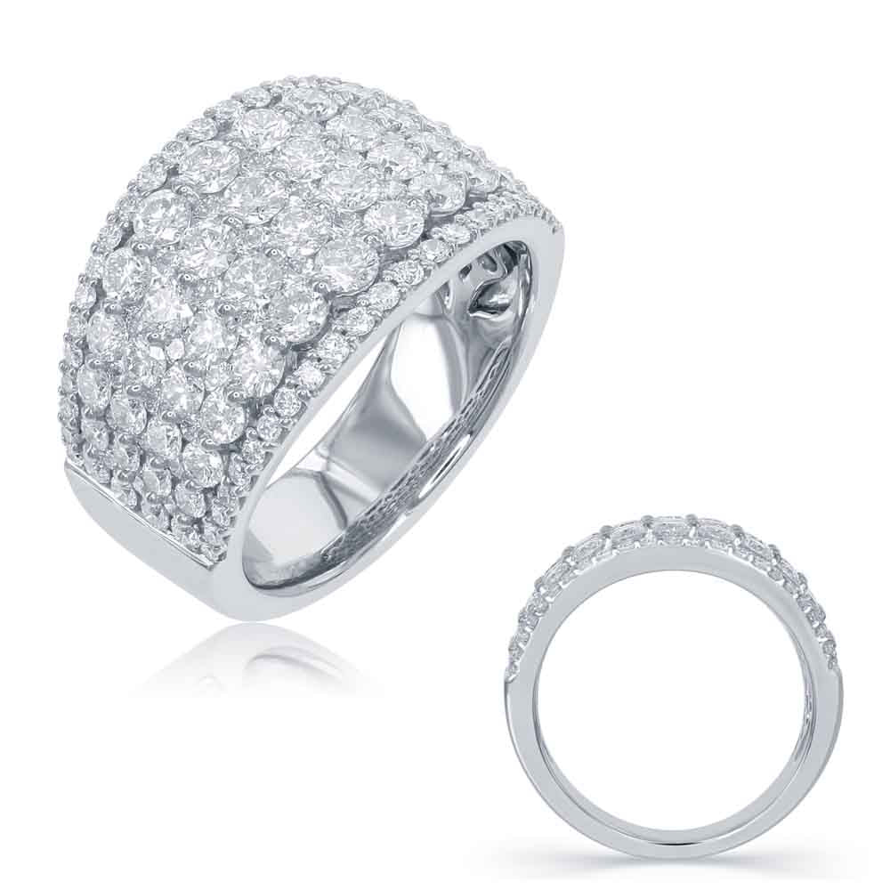 ELIE AZZI 2.40 ctw. WHITE GOLD DIAMOND FASHION RING D4500WG