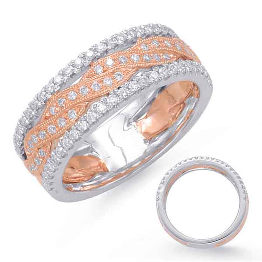 ELIE AZZI 0.47 ctw. ROSE & WHITE GOLD DIAMOND FASHION RING D4528RW