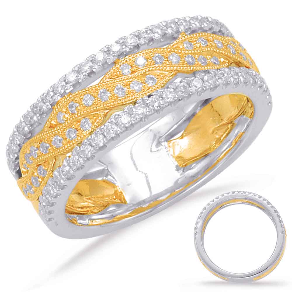 ELIE AZZI 0.47 ctw. YELLOW & WHITE GOLD DIAMOND FASHION D4528YW