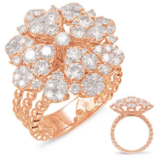 ELIE AZZI 2.21 ctw. ROSE GOLD DIAMOND FASHION RING D4540RG