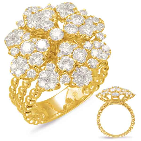ELIE AZZI 2.21 ctw. YELLOW GOLD DIAMOND FASHION RING D4540YG