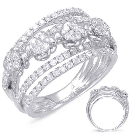 ELIE AZZI 1.18 ctw. WHITE GOLD DIAMOND FASHION RING D4541WG