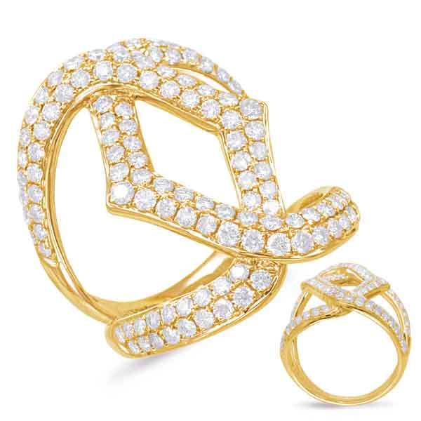 ELIE AZZI 1.70 ctw. YELLOW GOLD DIAMOND FASHION RING D4542YG